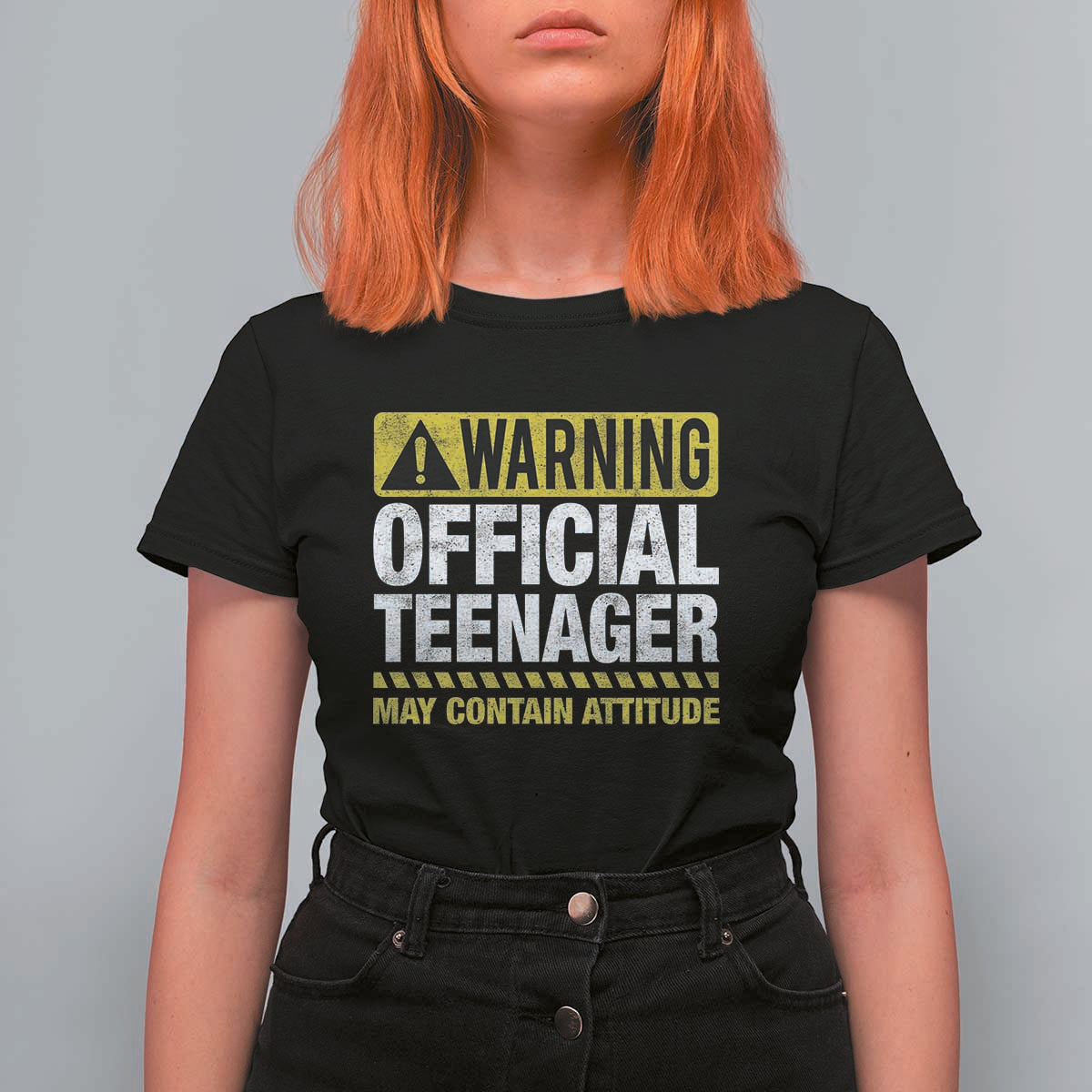 13th Birthday T Shirt For Women Warning Official Teenager May Contain Attitude Funny 13 Years Old