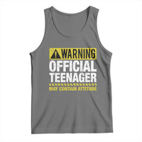 13th Birthday Tank Top Warning Official Teenager May Contain Attitude Funny 13 Years Old