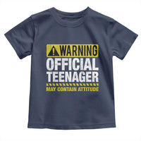 13th Birthday Toddler T Shirt Warning Official Teenager May Contain Attitude Funny 13 Years Old
