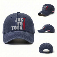 Just For Today Washed Cotton Baseball Cap Sobriety Anniversary Sober AA NA Recovery