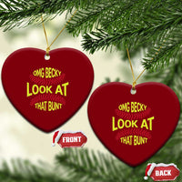 OMG Becky Look At That Bunt Funny Softball Ceramic Ornament