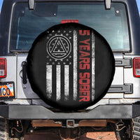 5 Years Sober Spare Tire Cover 5 Years Sobriety Anniversary Vintage American Flag