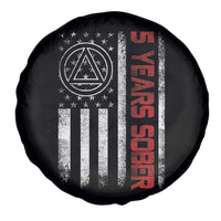 5 Years Sober Spare Tire Cover 5 Years Sobriety Anniversary Vintage American Flag