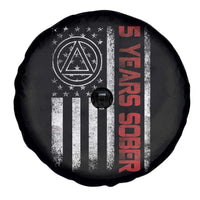 5 Years Sober Spare Tire Cover 5 Years Sobriety Anniversary Vintage American Flag