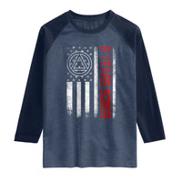 5 Years Sober Raglan Shirt 5 Years Sobriety Anniversary Vintage American Flag