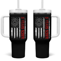 5 Years Sober Tumbler With Handle 5 Years Sobriety Anniversary Vintage American Flag