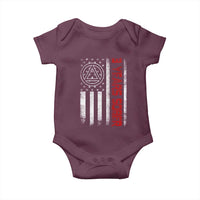3 Years Sober Baby Onesie 3 Years Sobriety Anniversary Vintage American Flag