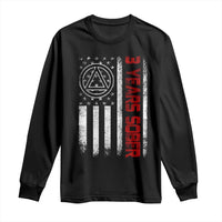 3 Years Sober Long Sleeve Shirt 3 Years Sobriety Anniversary Vintage American Flag