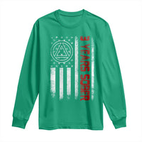 3 Years Sober Long Sleeve Shirt 3 Years Sobriety Anniversary Vintage American Flag