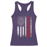 3 Years Sober Racerback Tank Top 3 Years Sobriety Anniversary Vintage American Flag