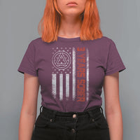 3 Years Sober T Shirt For Women 3 Years Sobriety Anniversary Vintage American Flag