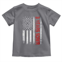 3 Years Sober Toddler T Shirt 3 Years Sobriety Anniversary Vintage American Flag