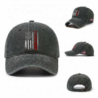 2 Years Sober Washed Cotton Baseball Cap 2 Years Sobriety Anniversary Vintage American Flag