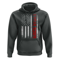 1 Year Sober Hoodie 1 Year Sobriety Anniversary Vintage American Flag