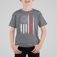 1 Year Sober T Shirt For Kid 1 Year Sobriety Anniversary Vintage American Flag