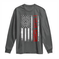 1 Year Sober Long Sleeve Shirt 1 Year Sobriety Anniversary Vintage American Flag