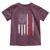 1 Year Sober Toddler T Shirt 1 Year Sobriety Anniversary Vintage American Flag