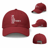 Sobriety Anniversary Baseball Cap Sober Son Of A Bitch Everythings Real Pink AA NA