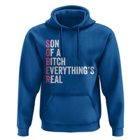 Sobriety Anniversary Hoodie Sober Son Of A Bitch Everythings Real Pink AA NA