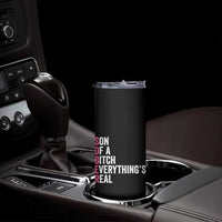 Sobriety Anniversary Skinny Tumbler Sober Son Of A Bitch Everythings Real Pink AA NA