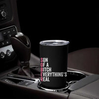 Sobriety Anniversary Tumbler Cup Sober Son Of A Bitch Everythings Real Pink AA NA
