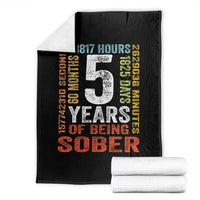 5 Years Of Being Sober Throw Blanket 5 Years Sobriety Anniversary Addiction Recovery