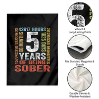 5 Years Of Being Sober Garden Flag 5 Years Sobriety Anniversary Addiction Recovery