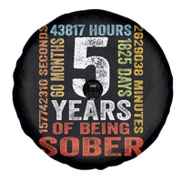 5 Years Of Being Sober Spare Tire Cover 5 Years Sobriety Anniversary Addiction Recovery