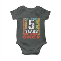 5 Years Of Being Sober Baby Onesie 5 Years Sobriety Anniversary Addiction Recovery
