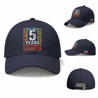 5 Years Of Being Sober Baseball Cap 5 Years Sobriety Anniversary Addiction Recovery