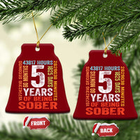 5 Years Of Being Sober Ceramic Ornament 5 Years Sobriety Anniversary Addiction Recovery