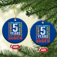 5 Years Of Being Sober Ceramic Ornament 5 Years Sobriety Anniversary Addiction Recovery