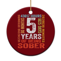 5 Years Of Being Sober Ceramic Ornament 5 Years Sobriety Anniversary Addiction Recovery