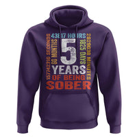 5 Years Of Being Sober Hoodie 5 Years Sobriety Anniversary Addiction Recovery