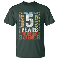 5 Years Of Being Sober T Shirt 5 Years Sobriety Anniversary Addiction Recovery