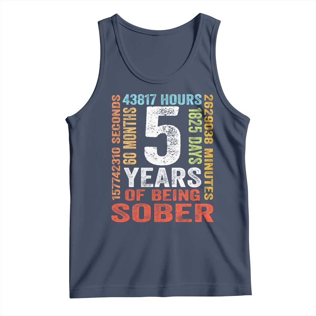 5 Years Of Being Sober Tank Top 5 Years Sobriety Anniversary Addiction Recovery
