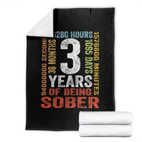 3 Years Of Being Sober Throw Blanket 3 Years Sobriety Anniversary Addiction Recovery
