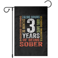 3 Years Of Being Sober Garden Flag 3 Years Sobriety Anniversary Addiction Recovery