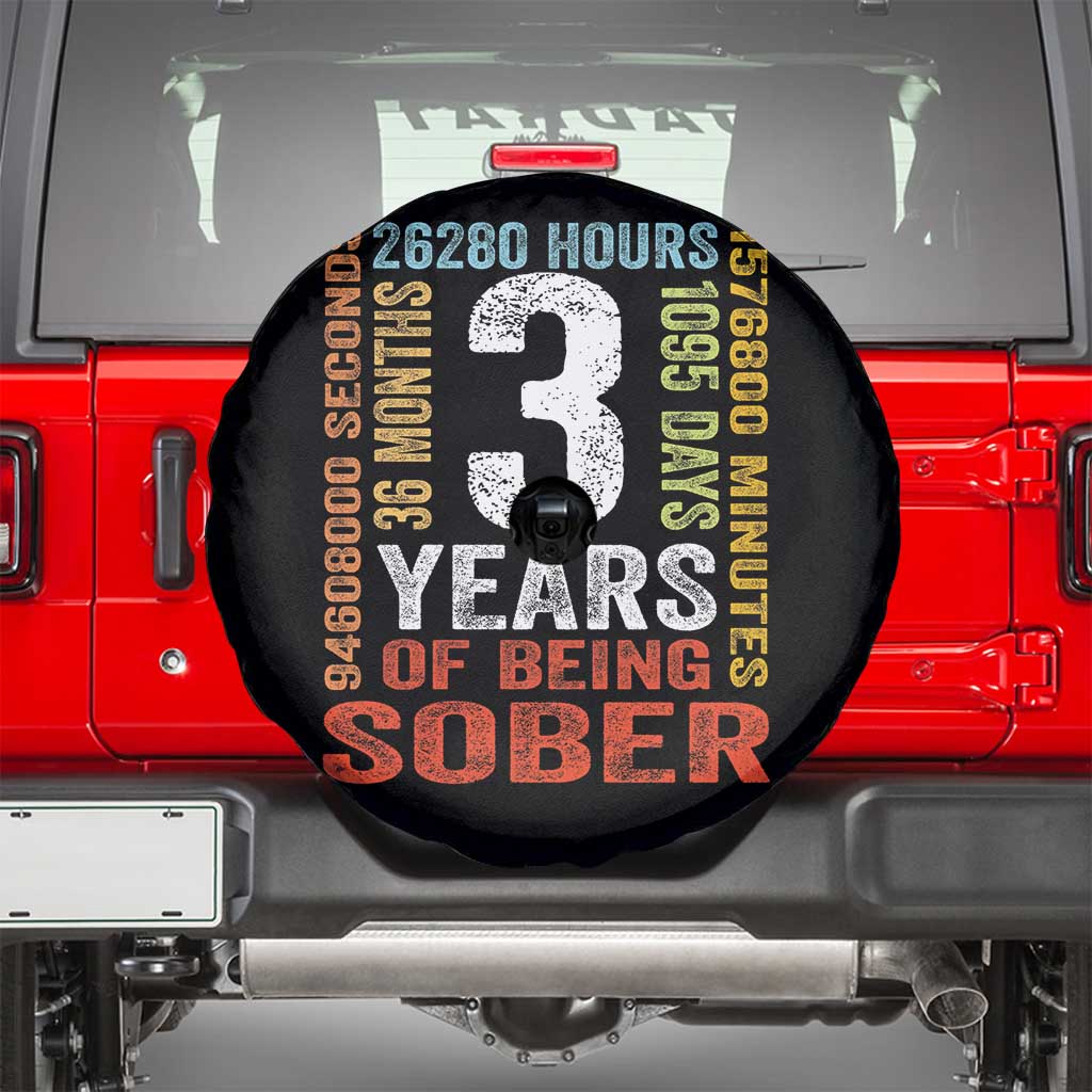 3 Years Of Being Sober Spare Tire Cover 3 Years Sobriety Anniversary Addiction Recovery