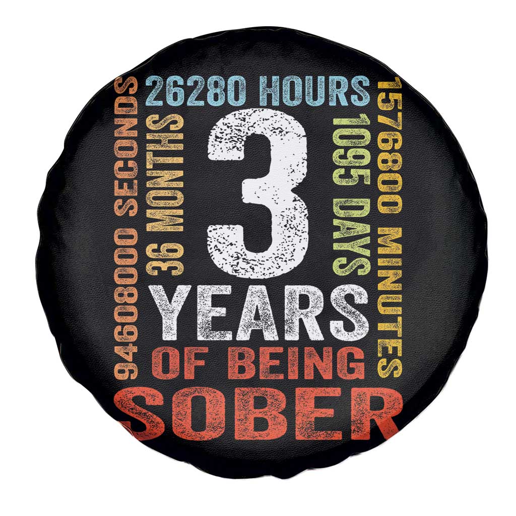 3 Years Of Being Sober Spare Tire Cover 3 Years Sobriety Anniversary Addiction Recovery