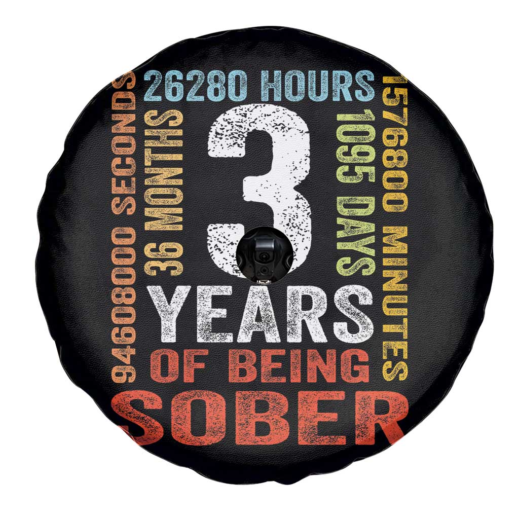 3 Years Of Being Sober Spare Tire Cover 3 Years Sobriety Anniversary Addiction Recovery
