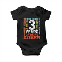 3 Years Of Being Sober Baby Onesie 3 Years Sobriety Anniversary Addiction Recovery
