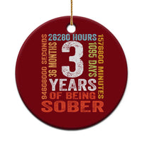 3 Years Of Being Sober Ceramic Ornament 3 Years Sobriety Anniversary Addiction Recovery