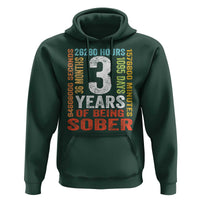 3 Years Of Being Sober Hoodie 3 Years Sobriety Anniversary Addiction Recovery