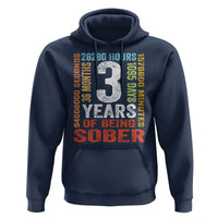 3 Years Of Being Sober Hoodie 3 Years Sobriety Anniversary Addiction Recovery