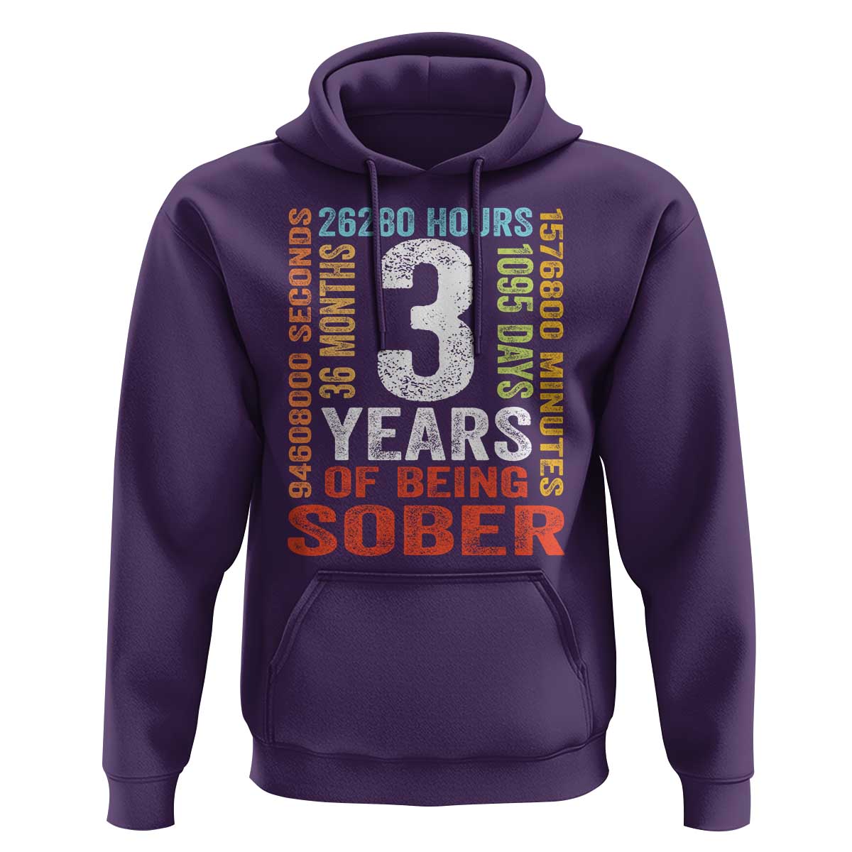 3 Years Of Being Sober Hoodie 3 Years Sobriety Anniversary Addiction Recovery
