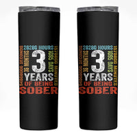 3 Years Of Being Sober Skinny Tumbler 3 Years Sobriety Anniversary Addiction Recovery