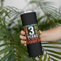3 Years Of Being Sober Skinny Tumbler 3 Years Sobriety Anniversary Addiction Recovery