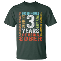 3 Years Of Being Sober T Shirt 3 Years Sobriety Anniversary Addiction Recovery