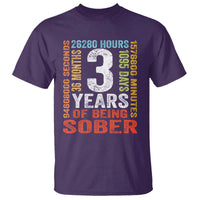 3 Years Of Being Sober T Shirt 3 Years Sobriety Anniversary Addiction Recovery